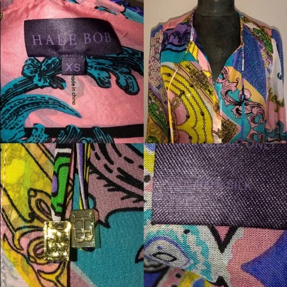 Hale Bob Silk Semi-Sheer Blouse - Picture 8 of 8